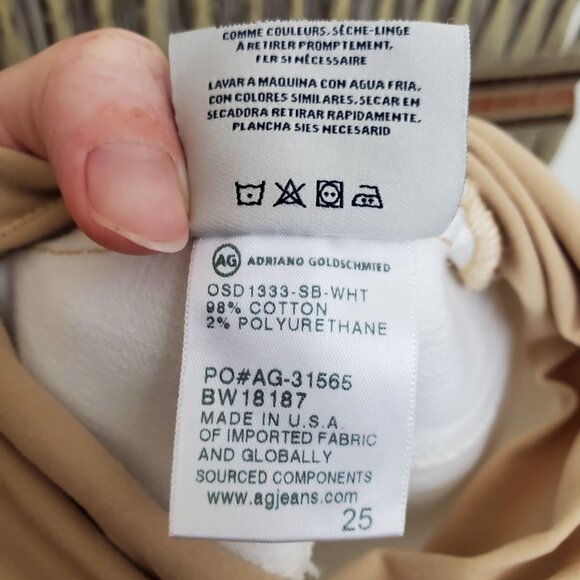 AG Adriano Goldschmied The Stilt Roll-Up Maternity capris, white - Picture 11 of 12